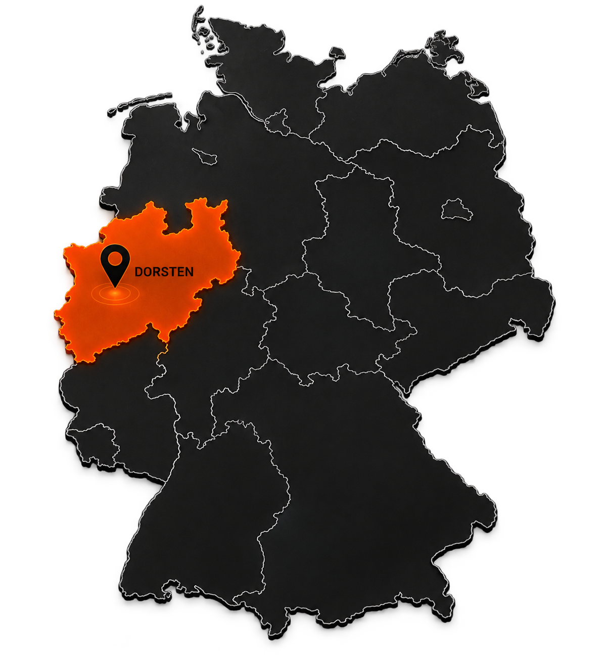 Karte von NRW - Standort Dorsten